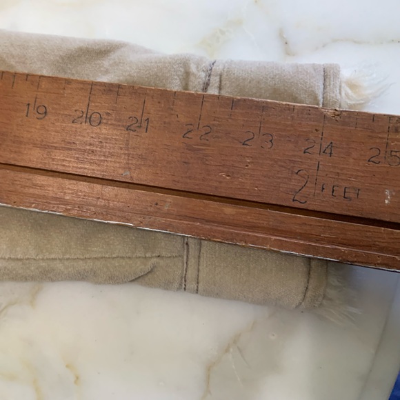 Trucker Jacket Medium Tan Cropped Faux Fur Cotton Outer Retro Penny Lane - Picture 8 of 11